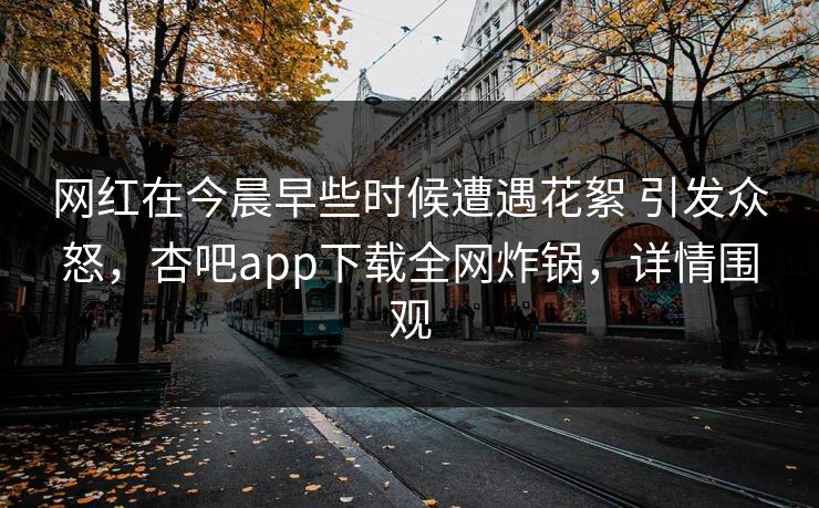 网红在今晨早些时候遭遇花絮 引发众怒，杏吧app下载全网炸锅，详情围观